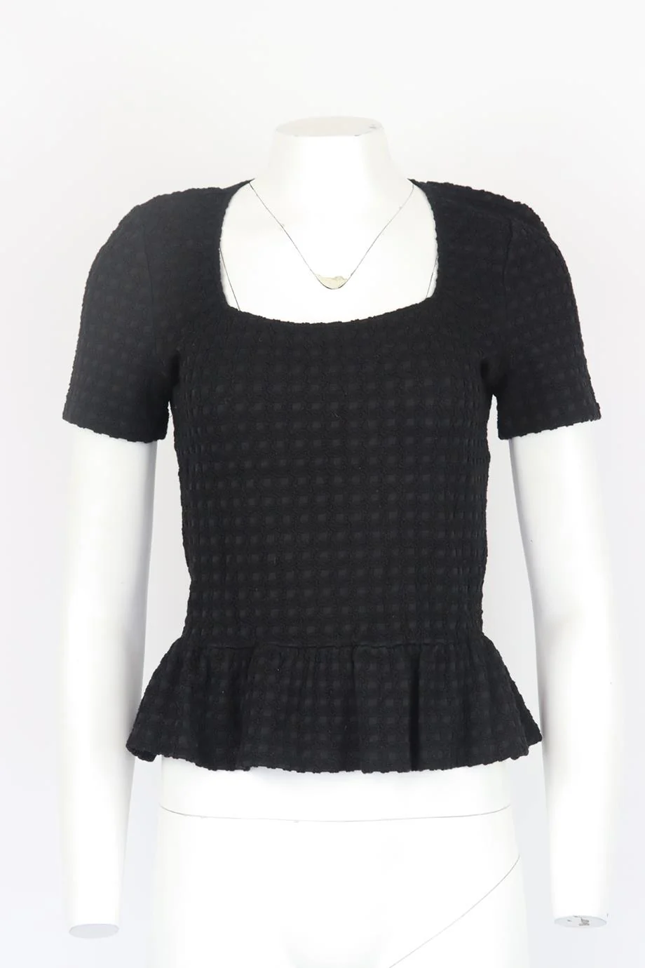OPENING CEREMONY STRETCH KNIT PEPLUM TOP LARGE - Image 2