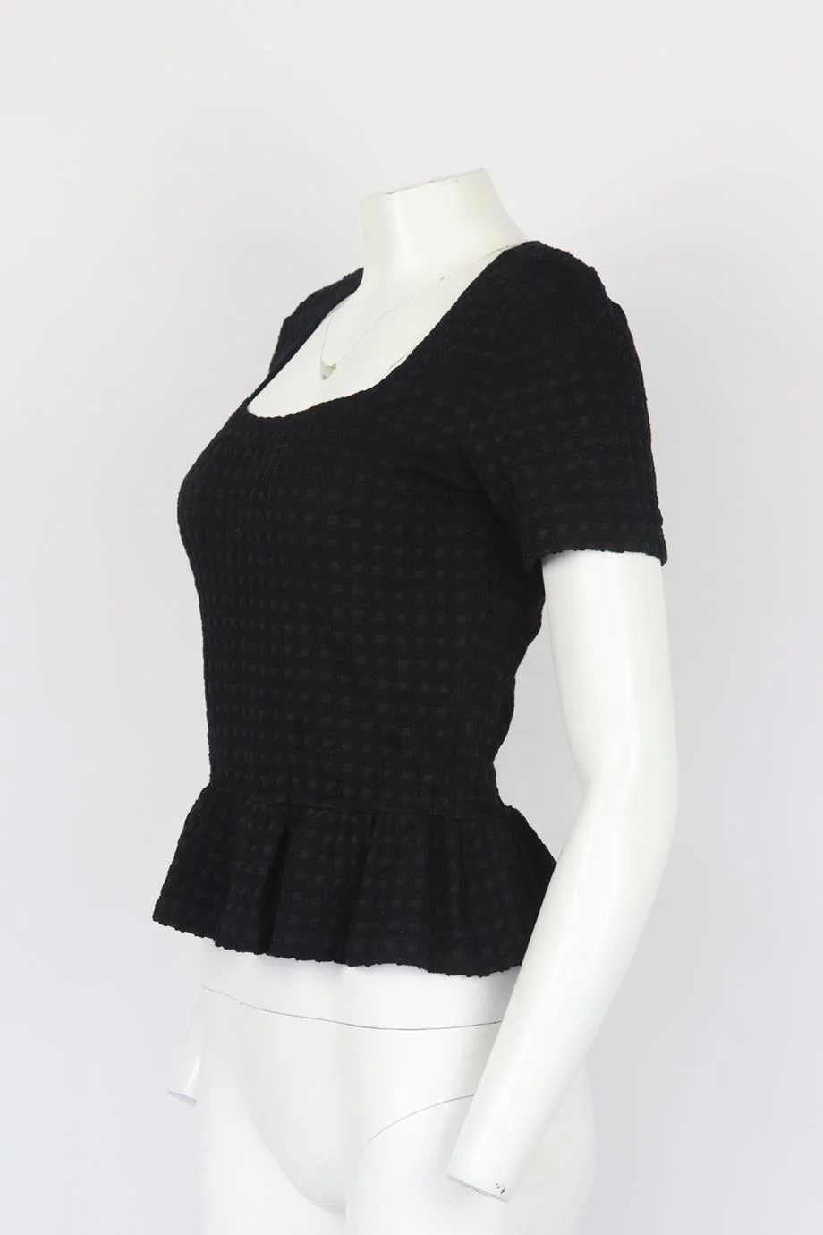 OPENING CEREMONY STRETCH KNIT PEPLUM TOP LARGE - Image 3