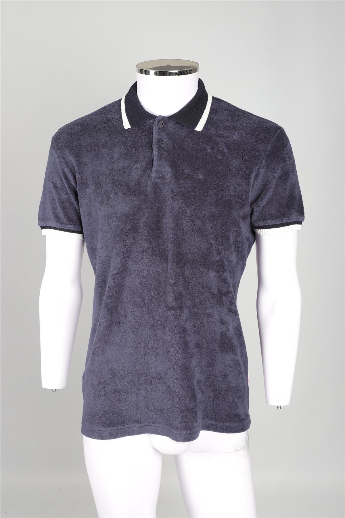 ORLEBAR BROWN NAVY MEN'S COTTON POLO SHIRT MEDIUM - Image 2