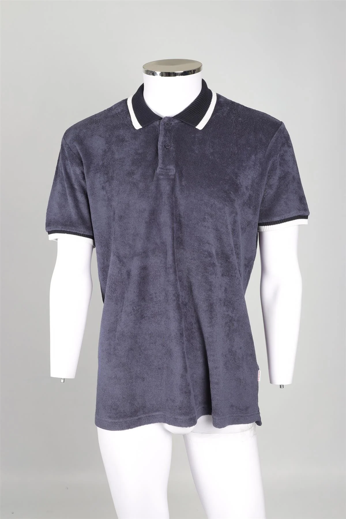 ORLEBAR BROWN NAVY MEN'S COTTON POLO SHIRT MEDIUM - Image 2