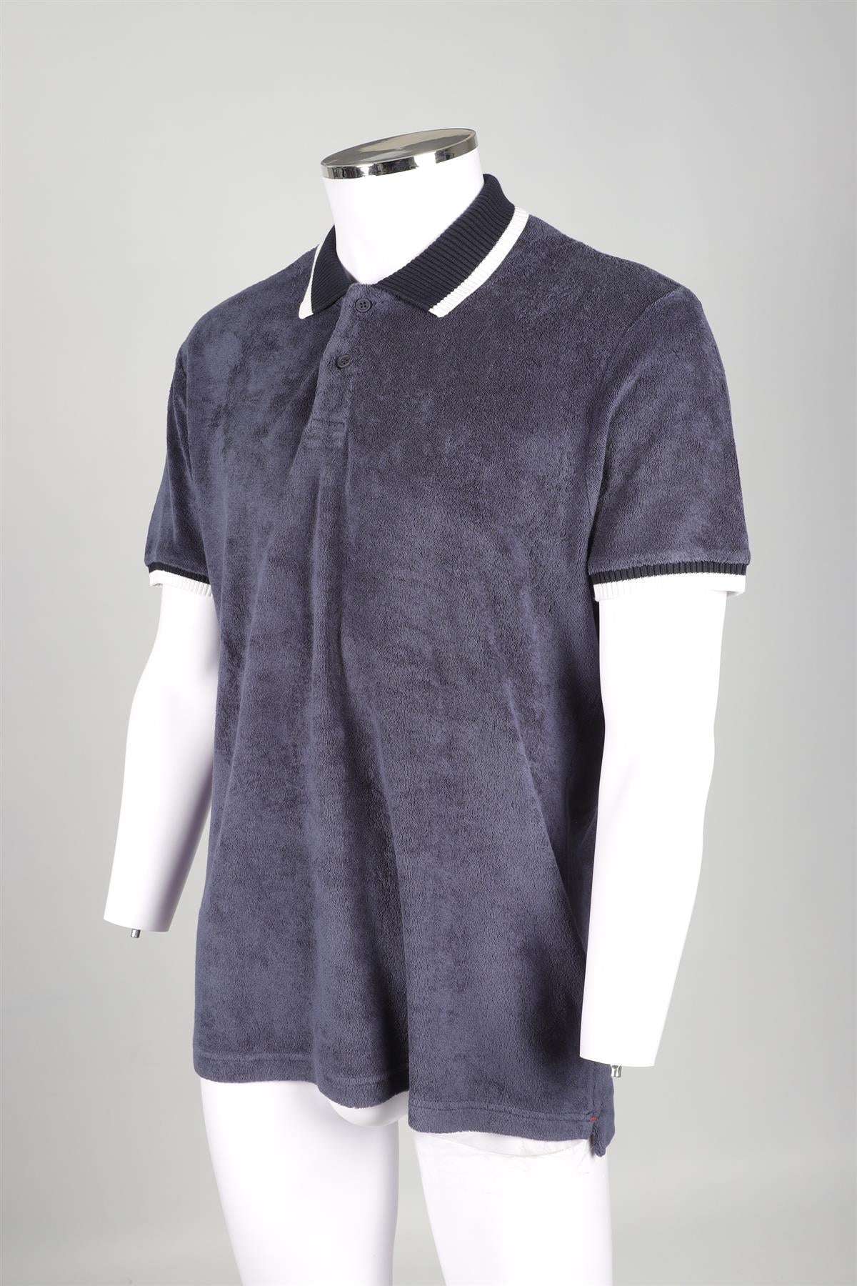 ORLEBAR BROWN NAVY MEN'S COTTON POLO SHIRT MEDIUM - Image 3