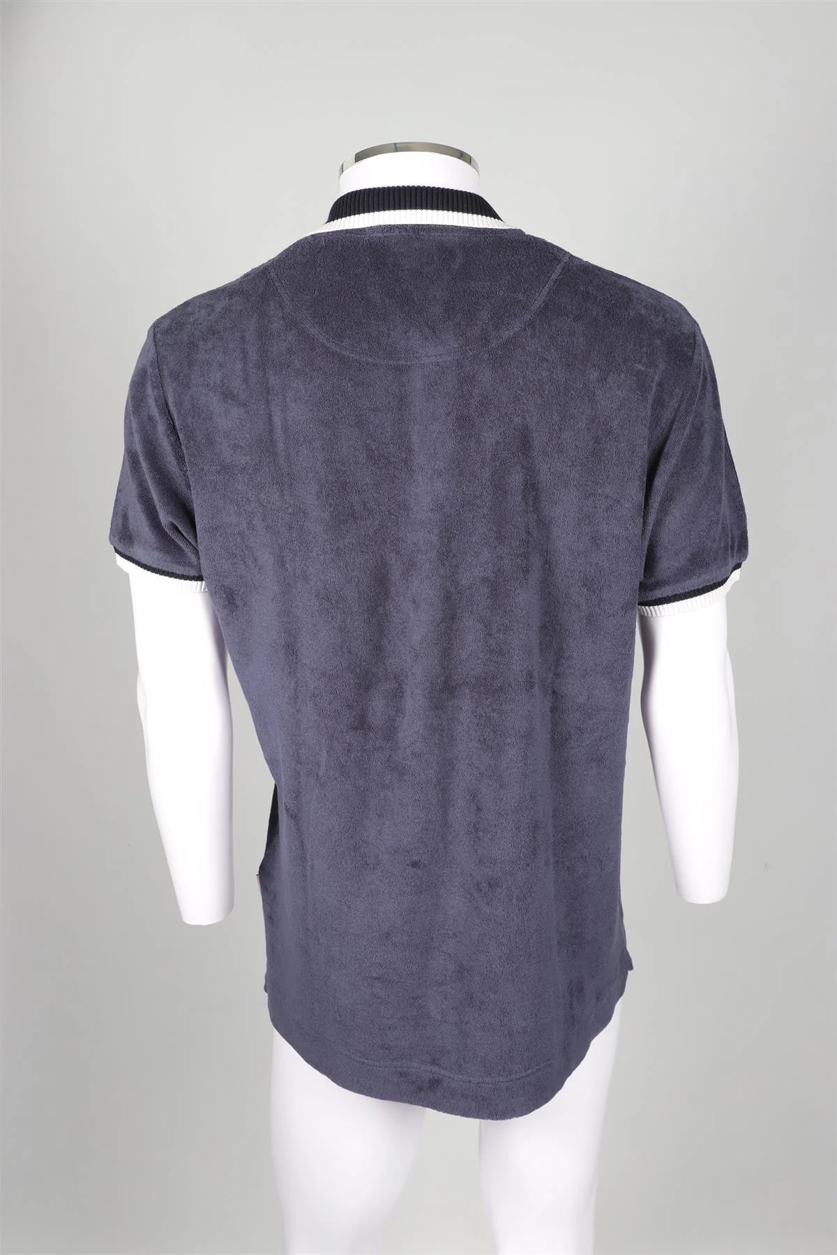 ORLEBAR BROWN NAVY MEN'S COTTON POLO SHIRT MEDIUM - Image 4