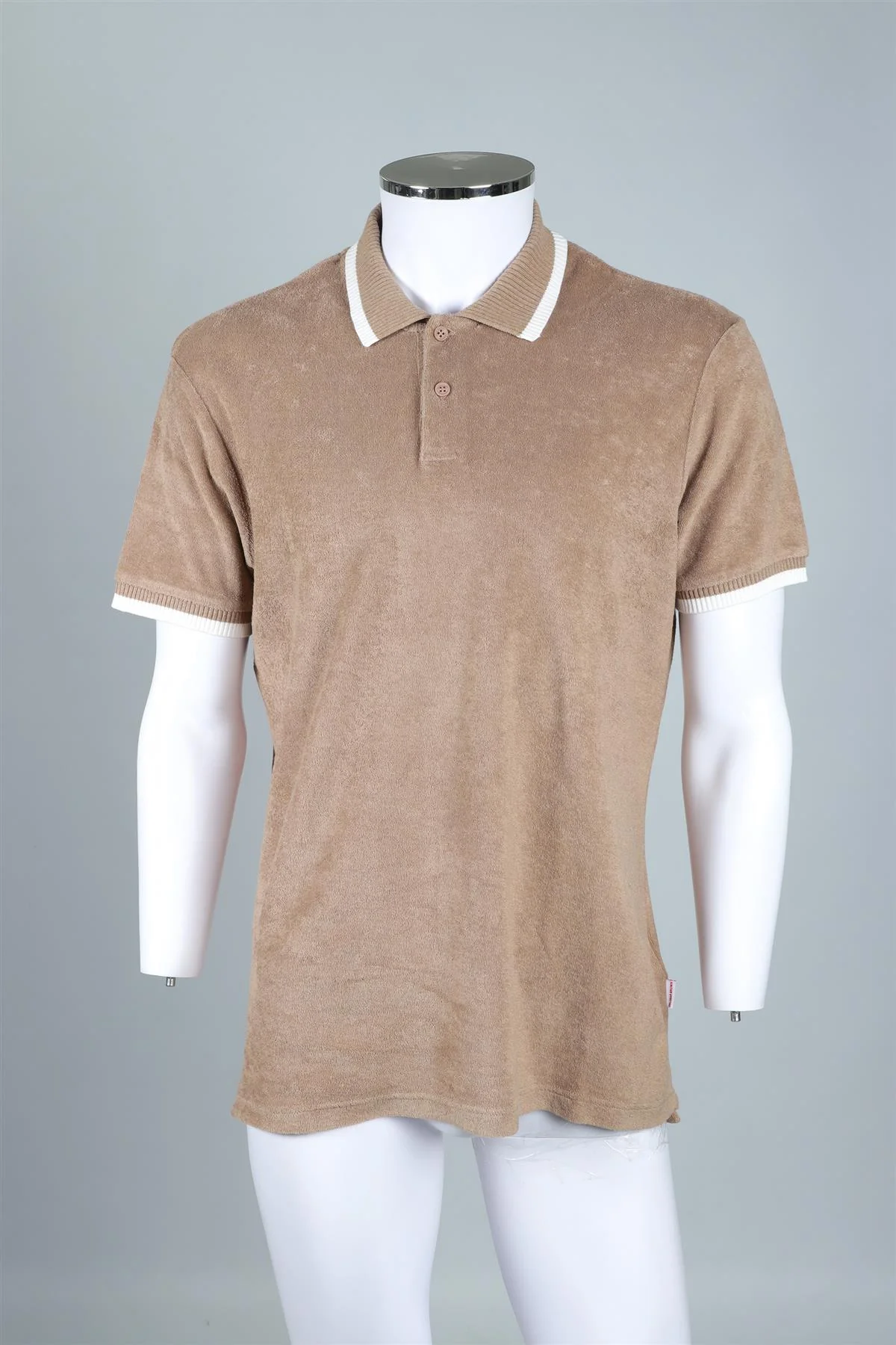 ORLEBAR BROWN TAN MEN'S COTTON POLO SHIRT LARGE - Image 2