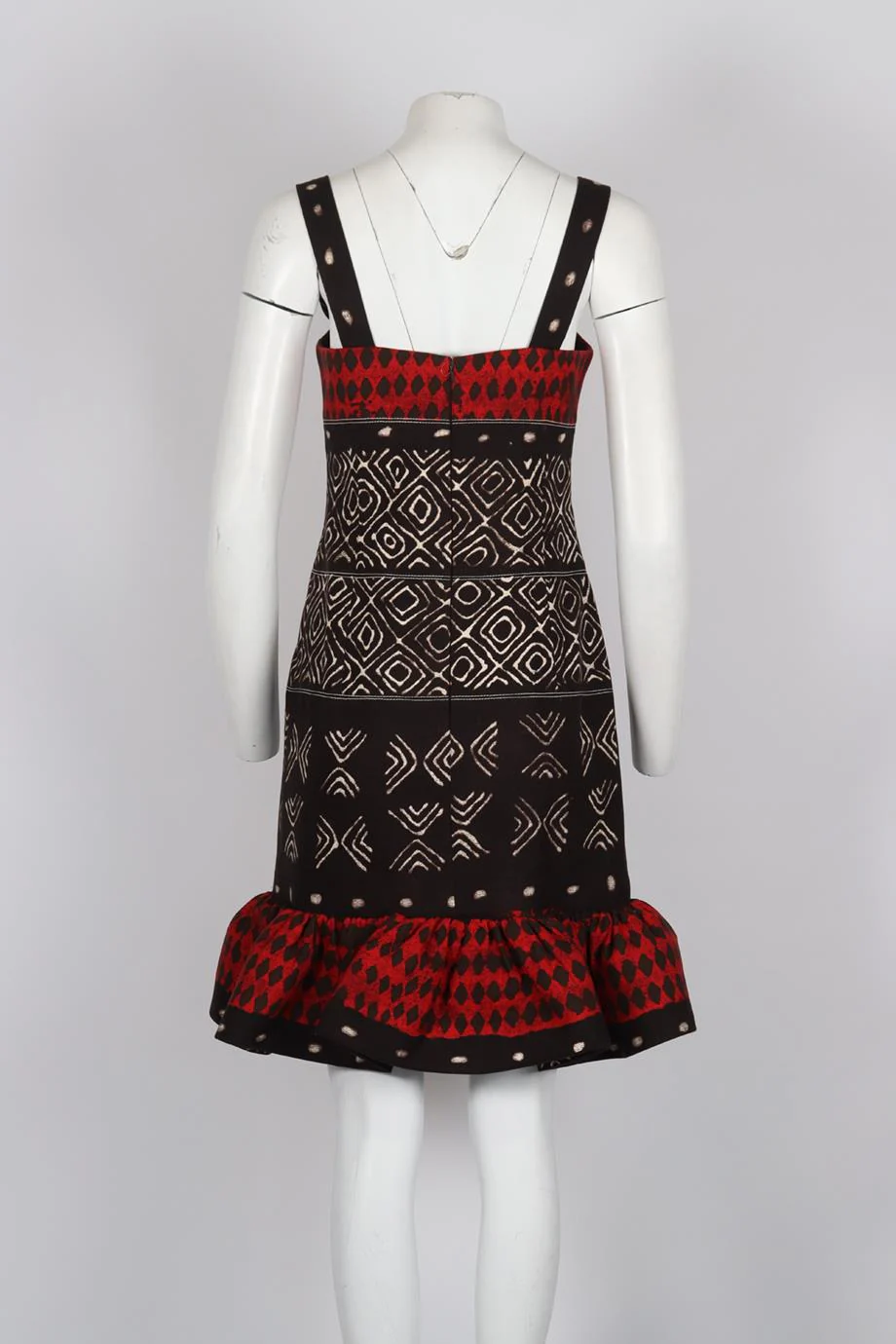 OSCAR DE LA RENTA 2008 PRINTED COTTON BLEND DRESS US 6 UK 10 - Image 4