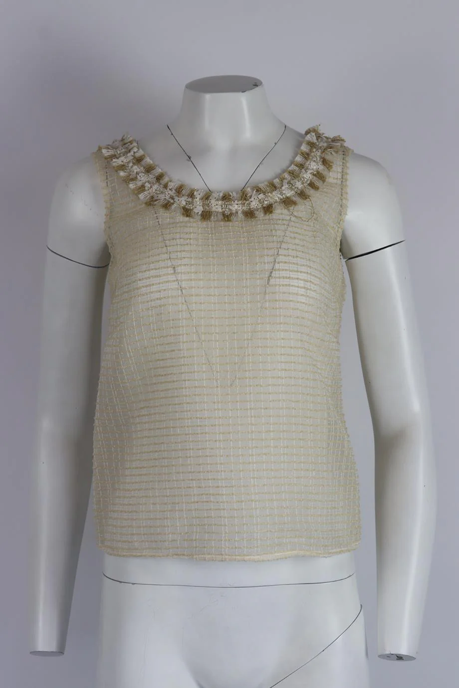 OSCAR DE LA RENTA 2012 EMBROIDERED GAUZE TOP US 2 UK 6 - Image 2