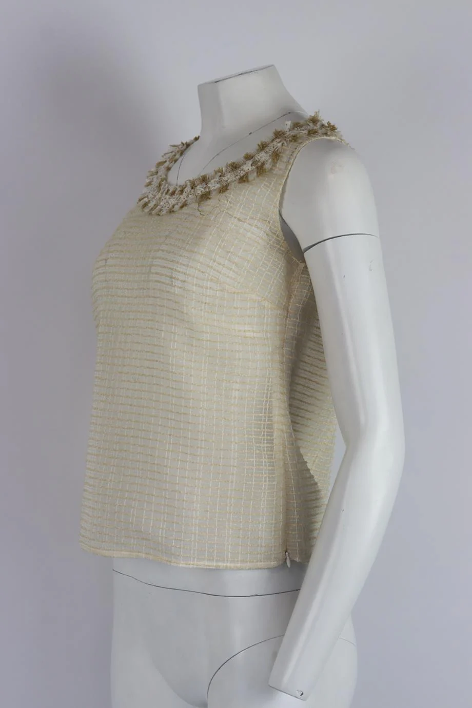 OSCAR DE LA RENTA 2012 EMBROIDERED GAUZE TOP US 2 UK 6 - Image 3