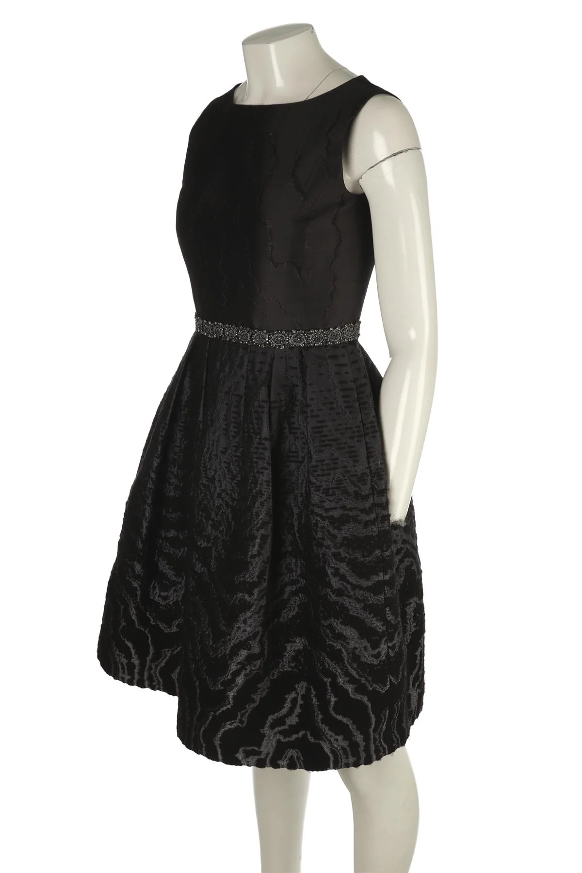 OSCAR DE LA RENTA BLACK MIDI DRESS US 4 UK 8 - Image 3
