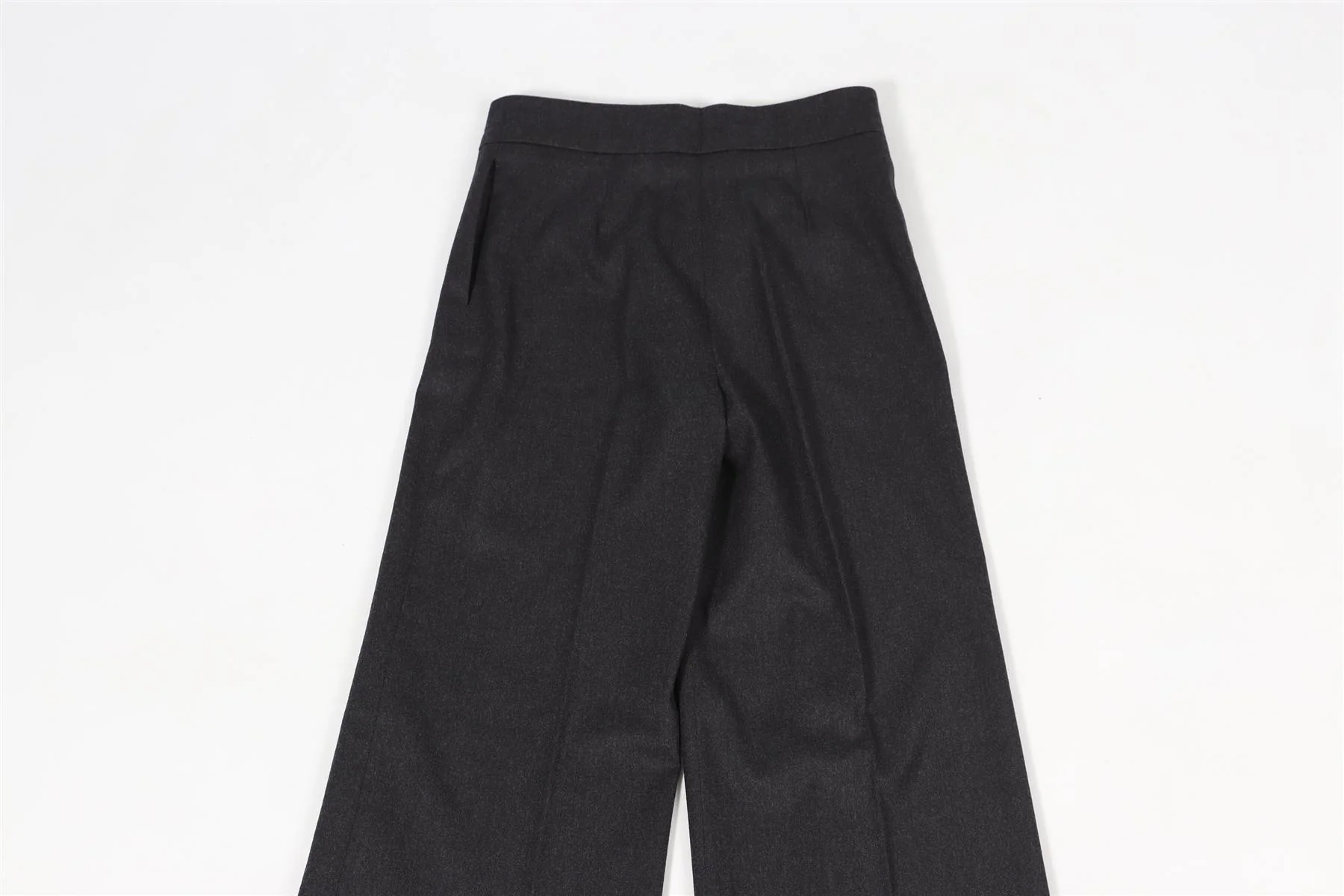 OSCAR DE LA RENTA GREY 2008 WOOL BLEND WIDE LEG PANTS US 2 UK 6 - Image 5