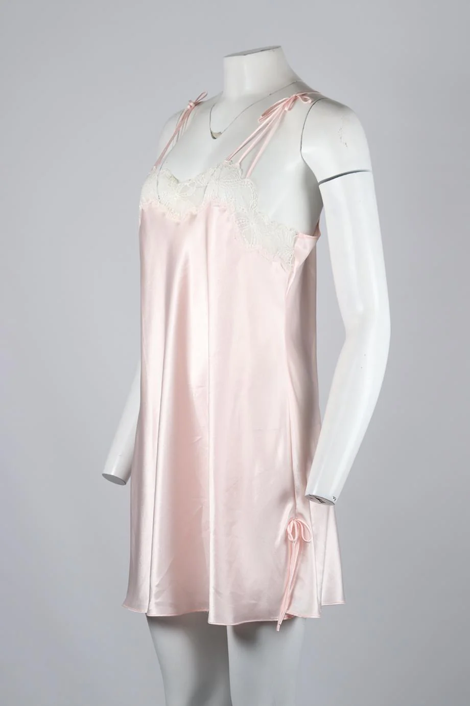 OSCAR DE LA RENTA LACE AND SATIN MINI DRESS LARGE - Image 3