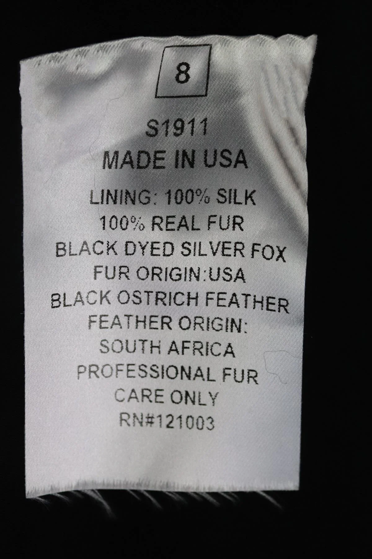 OSCAR DE LA RENTA SHADOW FOX FUR AND FEATHER COAT US 8 UK 12 - Image 6