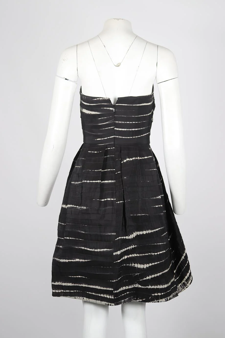 OSCAR DE LA RENTA STRAPLESS SATIN MINI DRESS US 6 UK 10 - Image 4
