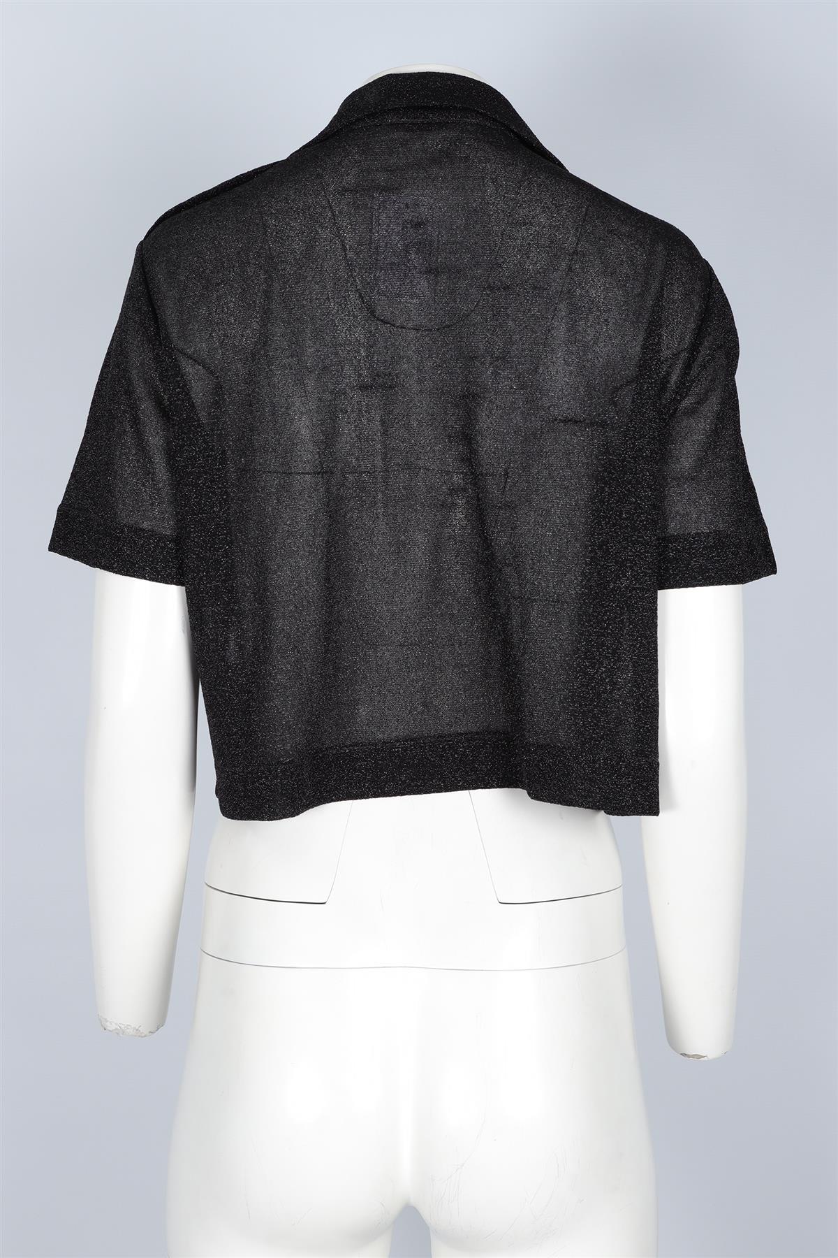 OSEREE BLACK KNIT SHIRT SMALL/MEDIUM - Image 4
