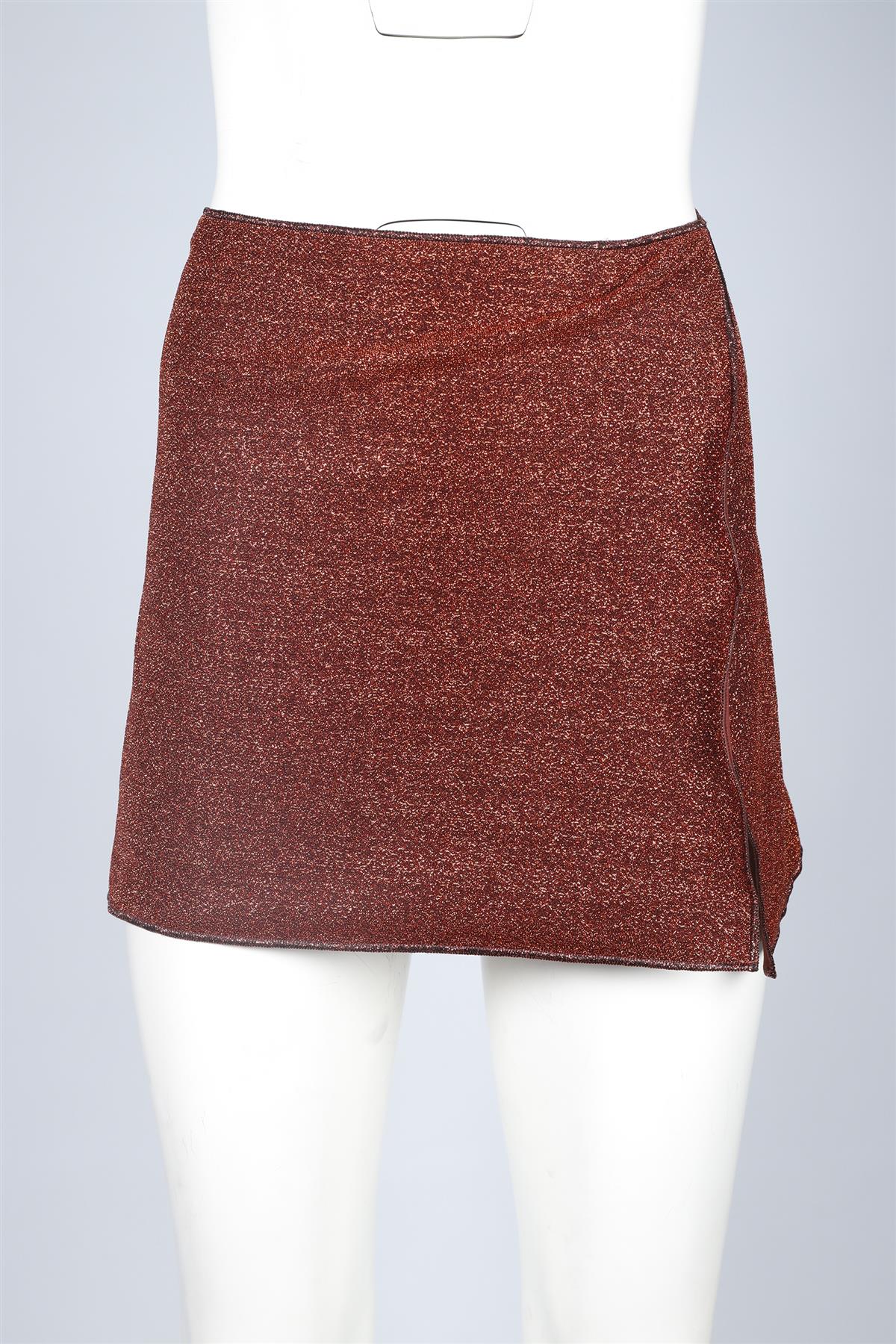 OSEREE BROWN KNIT MINI SKIRT MEDIUM - Image 2