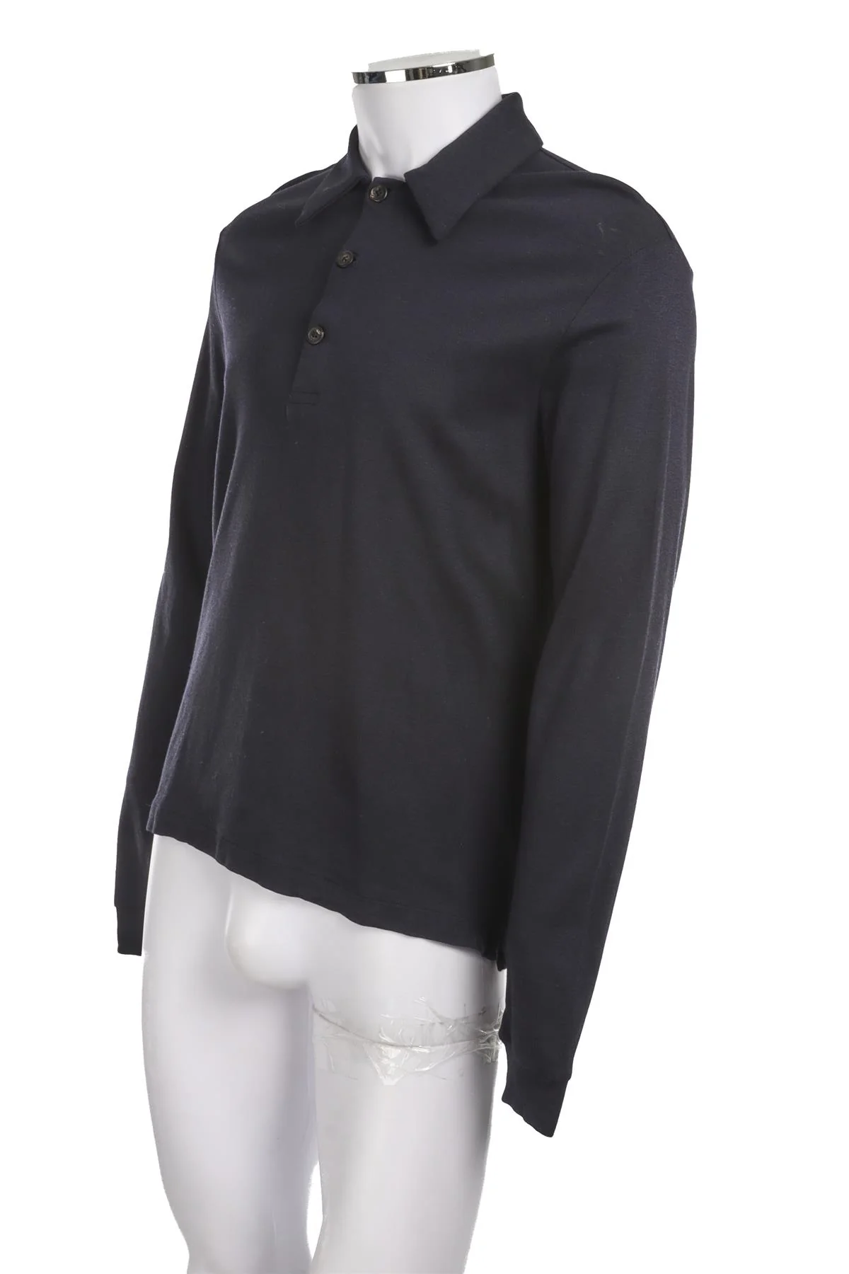 OUR LEGACY NAVY MENS JERSEY POLO TOP IT 46 UK 36 - Image 3