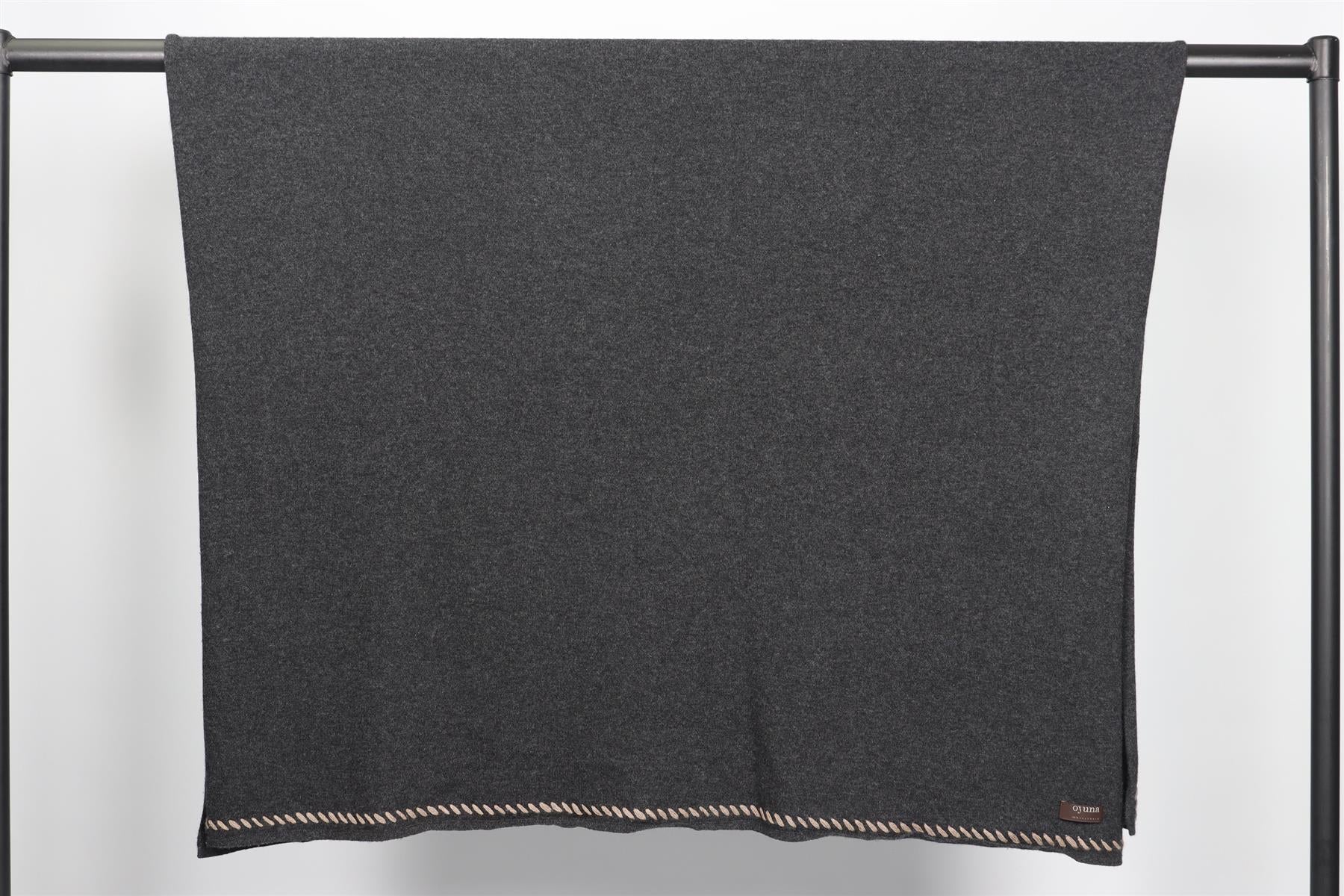 OYUNA GREY CASHMERE BLANKET - Image 4