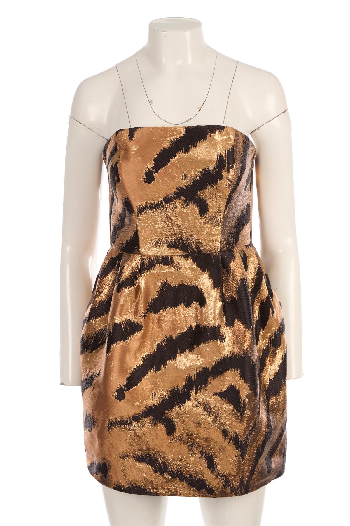 P.A.R.O.S.H GOLD MINI DRESS SMALL - Image 2