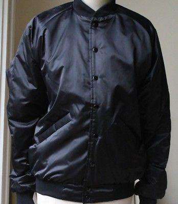 PABLO BLACK SATIN BOMBER JACKET MEDIUM - Image 3