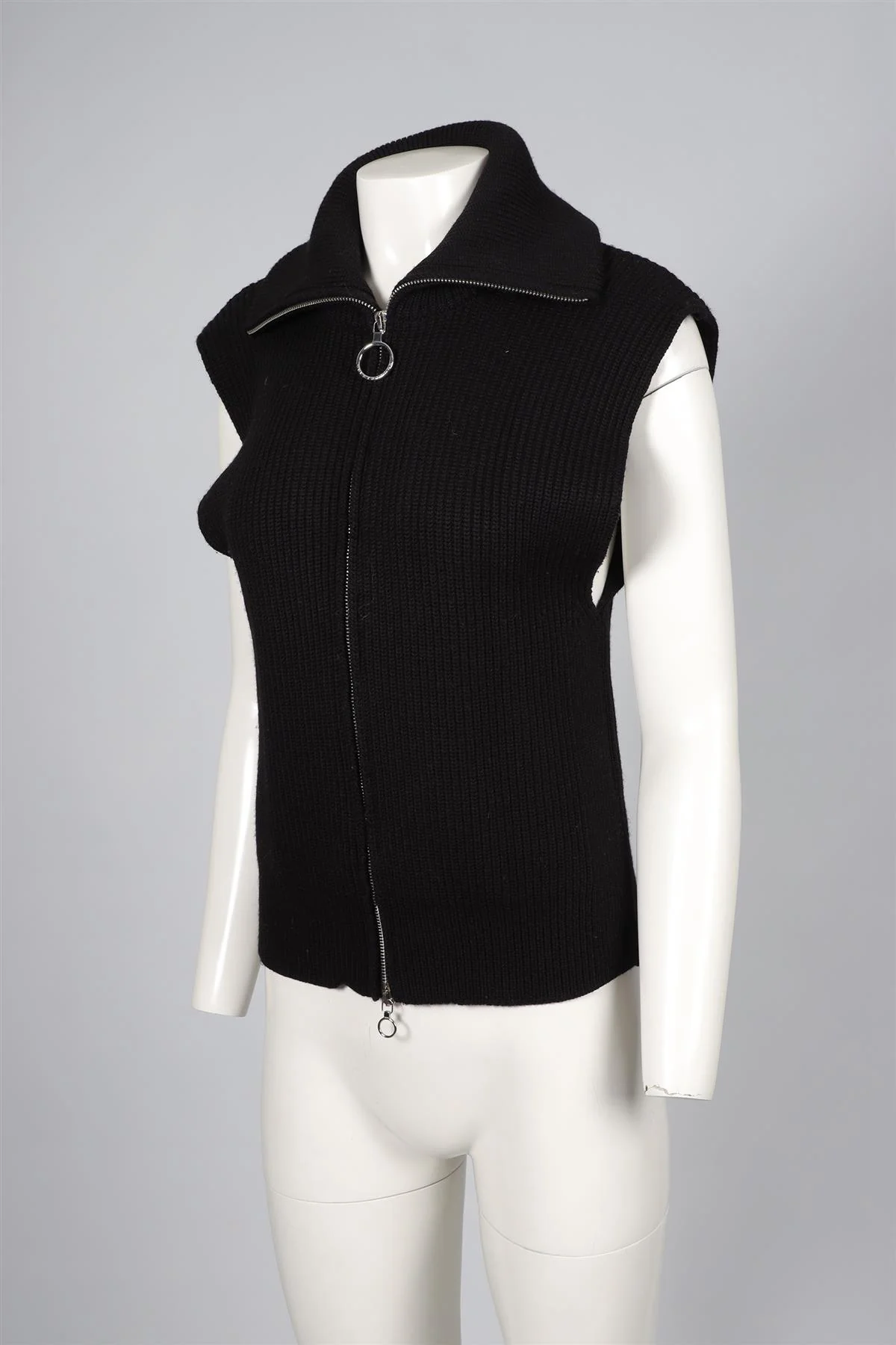 PACO RABANNA BLACK WOOL VEST XLARGE - Image 3