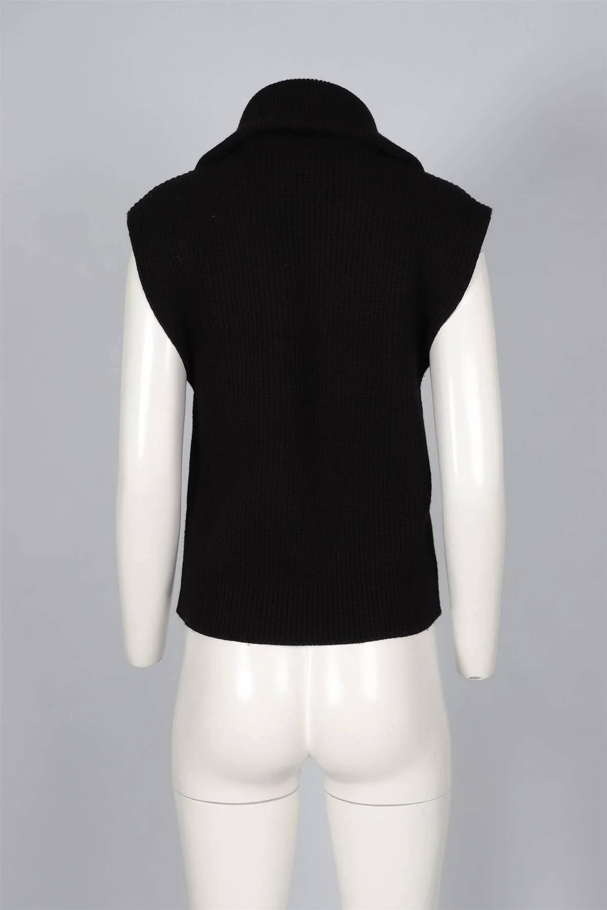 PACO RABANNA BLACK WOOL VEST XLARGE - Image 4