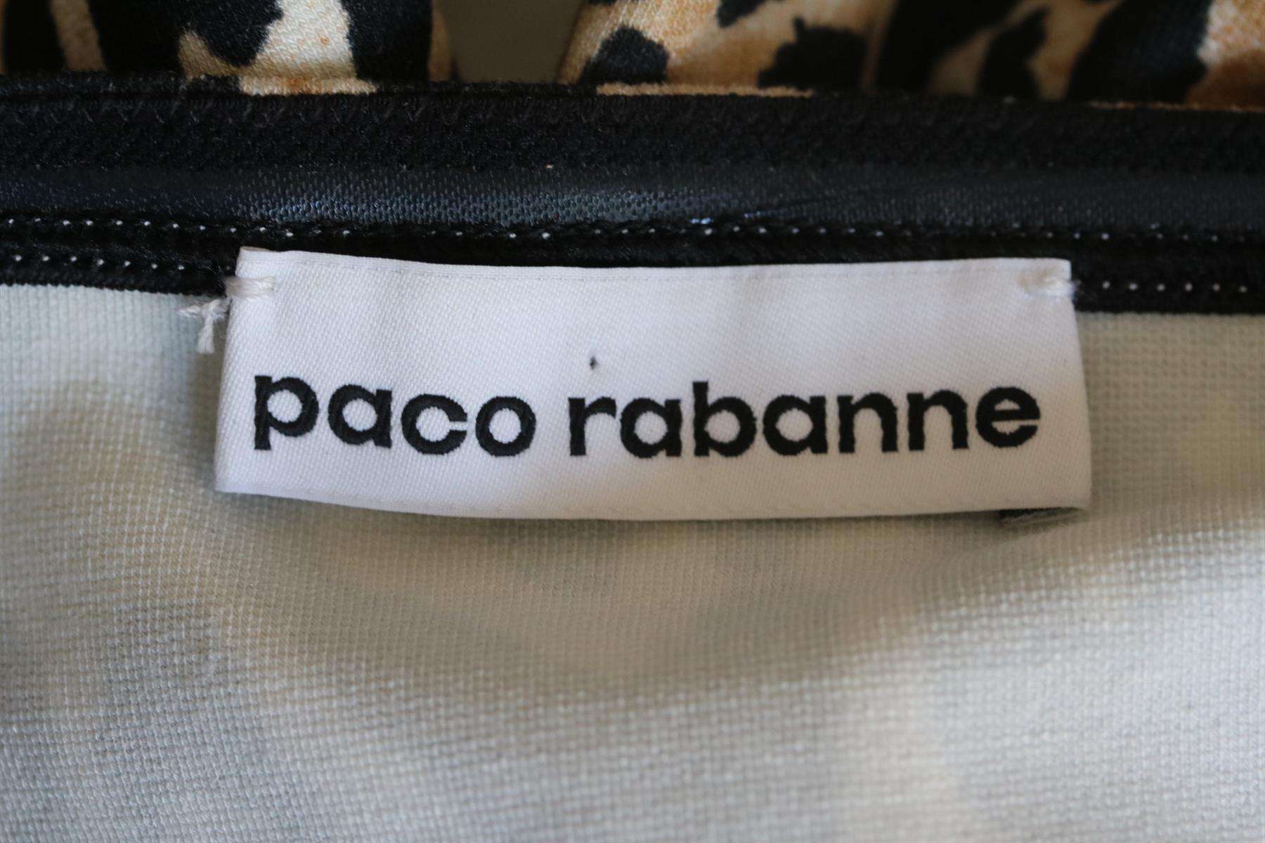PACO RABANNE LEOPARD PRINT STRETCH JERSEY SHORTS SMALL - Image 4
