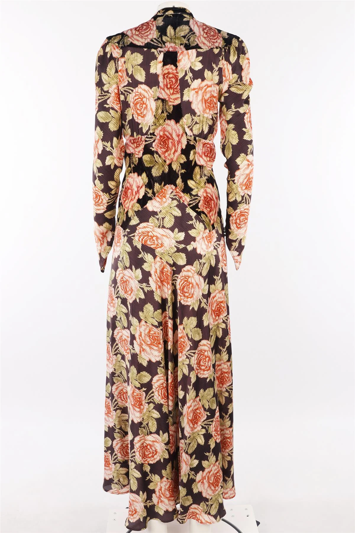 PACO RABANNE MULTI SATIN MAXI DRESS FR 38 UK 10 - Image 4