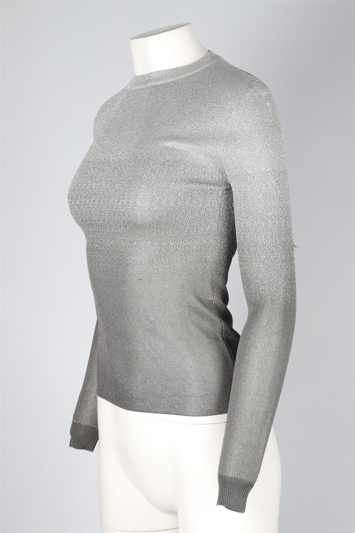 PACO RABANNE SILVER KNIT TOP SMALL - Image 3