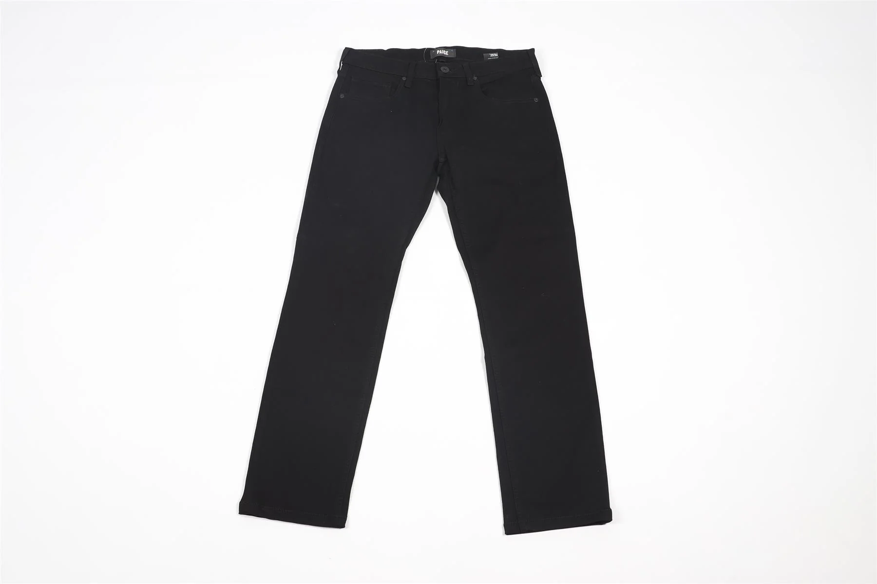 PAIGE BLACK MEN'S STRAIGHT LEG JEANS SMALL - Image 2