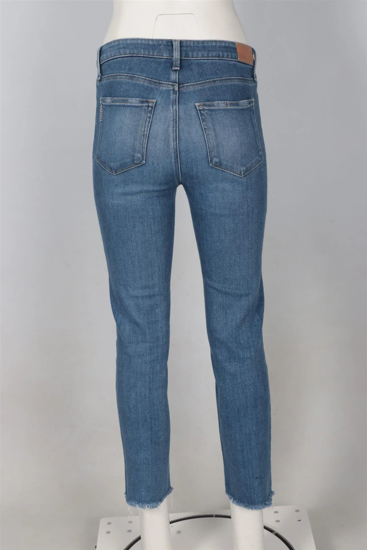 PAIGE BLUE HIGH RISE STRAIGHT LEG JEANS W27 UK 8-10 - Image 4