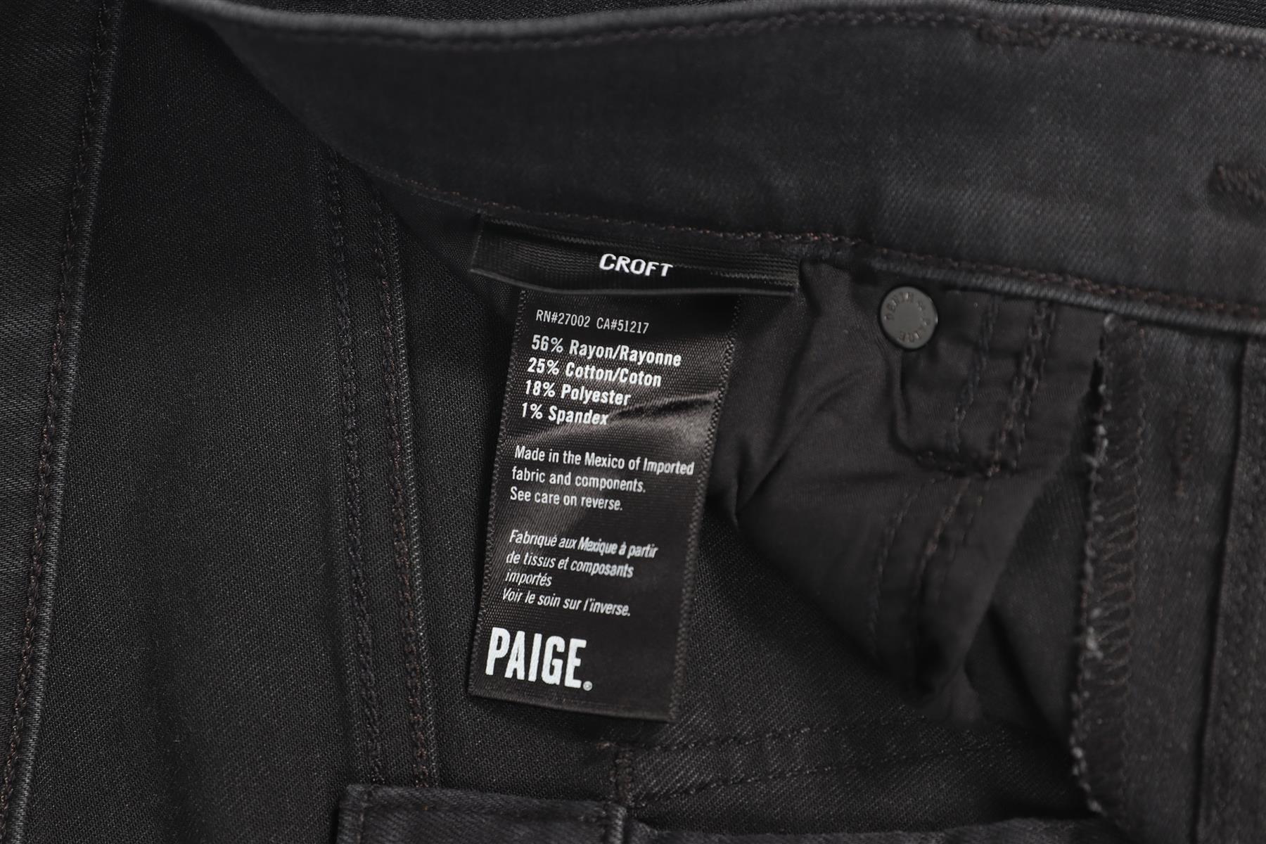 PAIGE GREY MEN'S SLIM LEG JEANS SMALL - Image 3