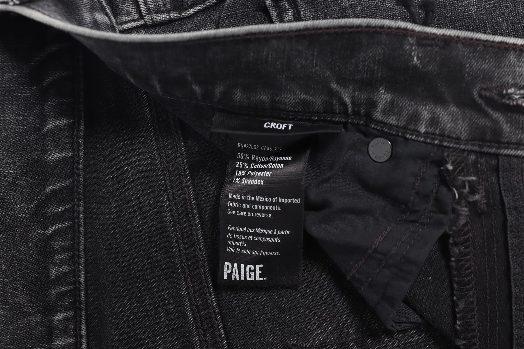 PAIGE GREY MEN'S SLIM LEG JEANS SMALL - Image 3