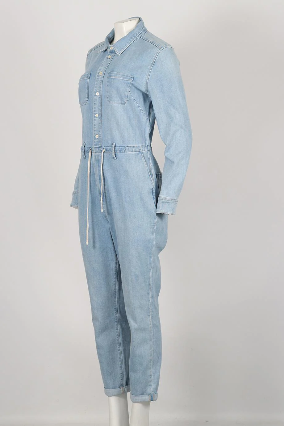 PAIGE JUMPSUIT STRETCH DENIM JUMPSUIT US 8 UK 12 - Image 3