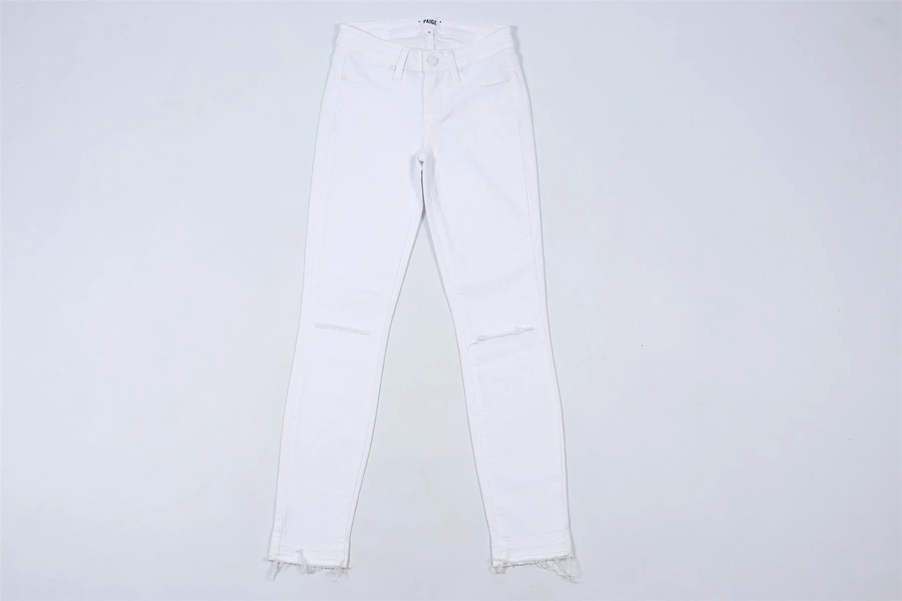 PAIGE WHITE MID RISE SKINNY JEANS W25 UK 6-8 - Image 2