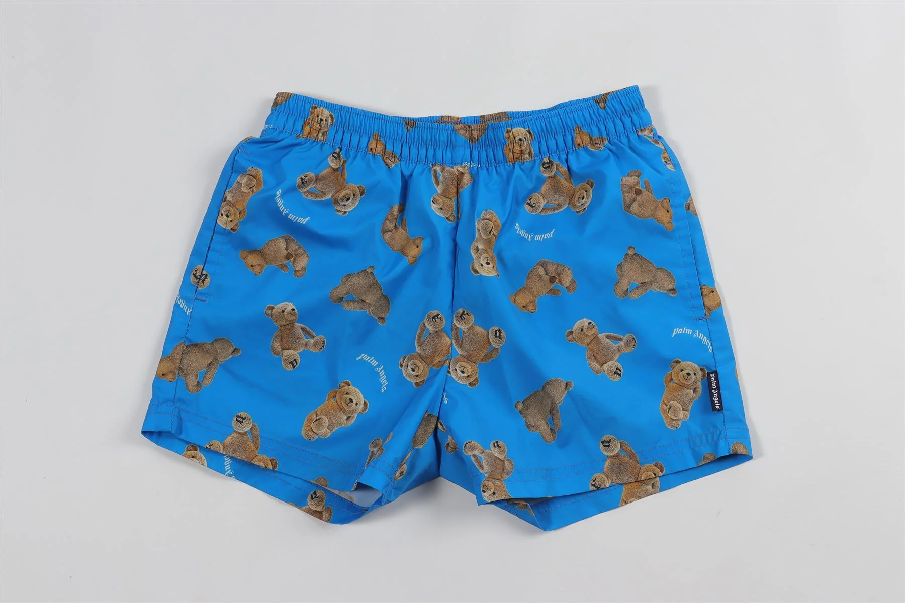 PALM ANGELS BLUE KIDS BOYS SWIM SHORTS 8 YEARS - Image 2