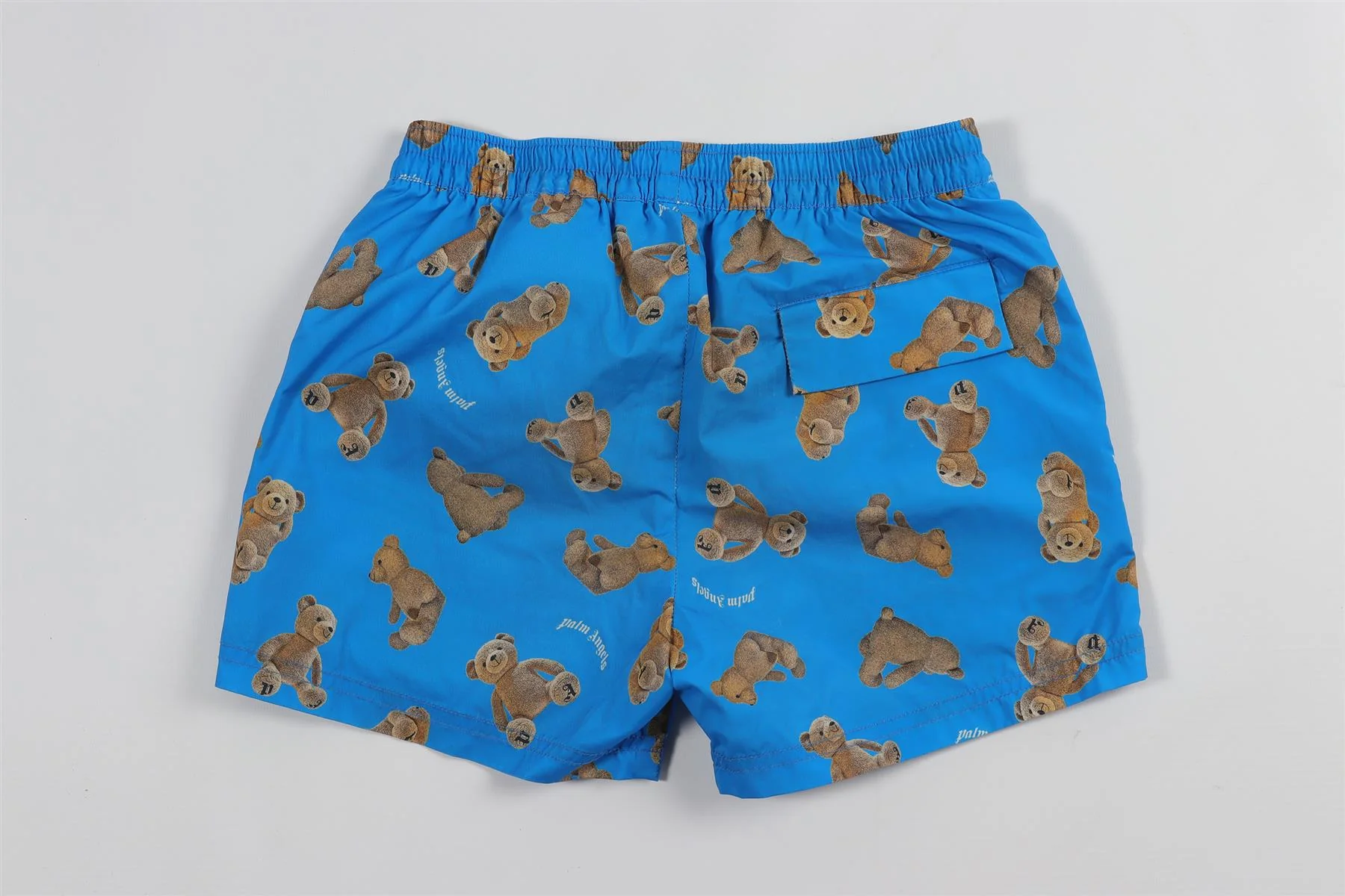 PALM ANGELS BLUE KIDS BOYS SWIM SHORTS 8 YEARS - Image 4