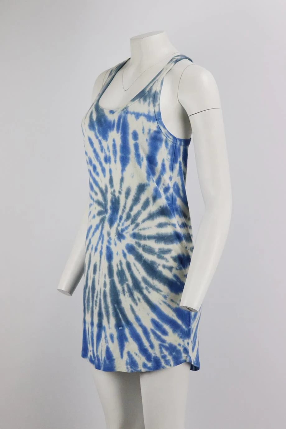 PAM AND GELA TIE DYED COTTON AND LINEN BLEND MINI DRESS SMALL - Image 3