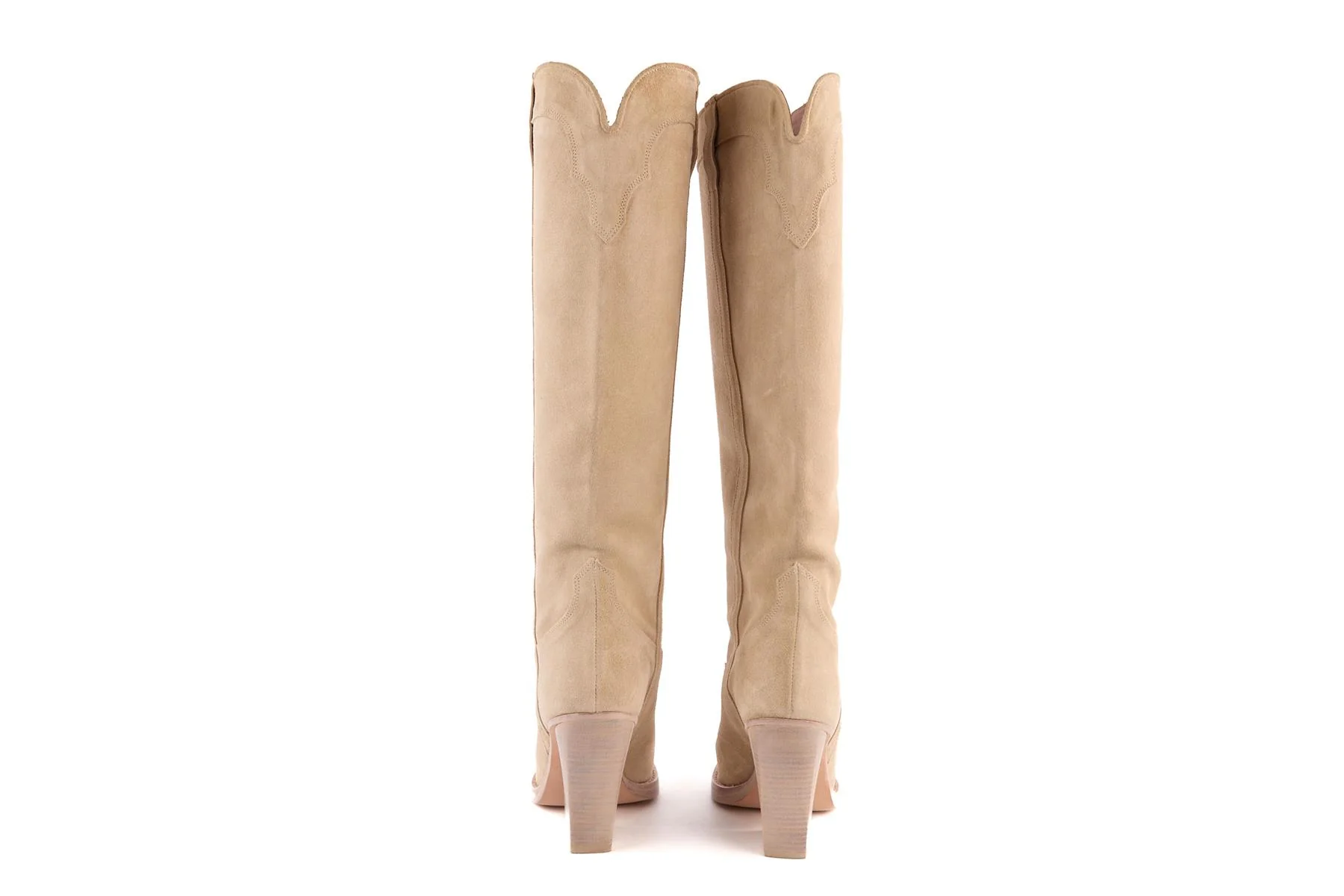PARIS TEXAS ECRU SUEDE KNEE HIGH BOOTS EU 40 UK 7 US 10 - Image 5