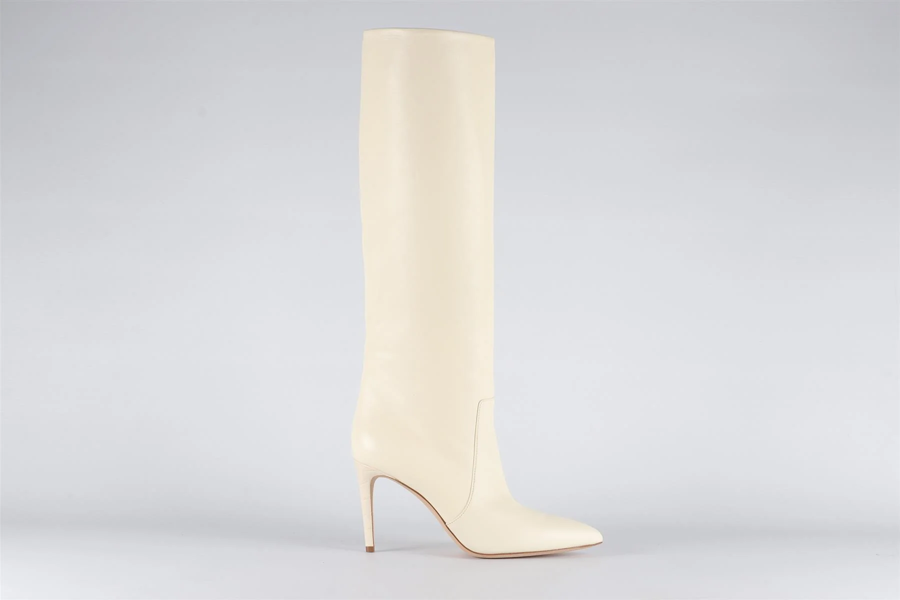 PARIS TEXAS WHITE LEATHER KNEE HIGH BOOTS EU 38.5 UK 5.5 US 8.5 - Image 2