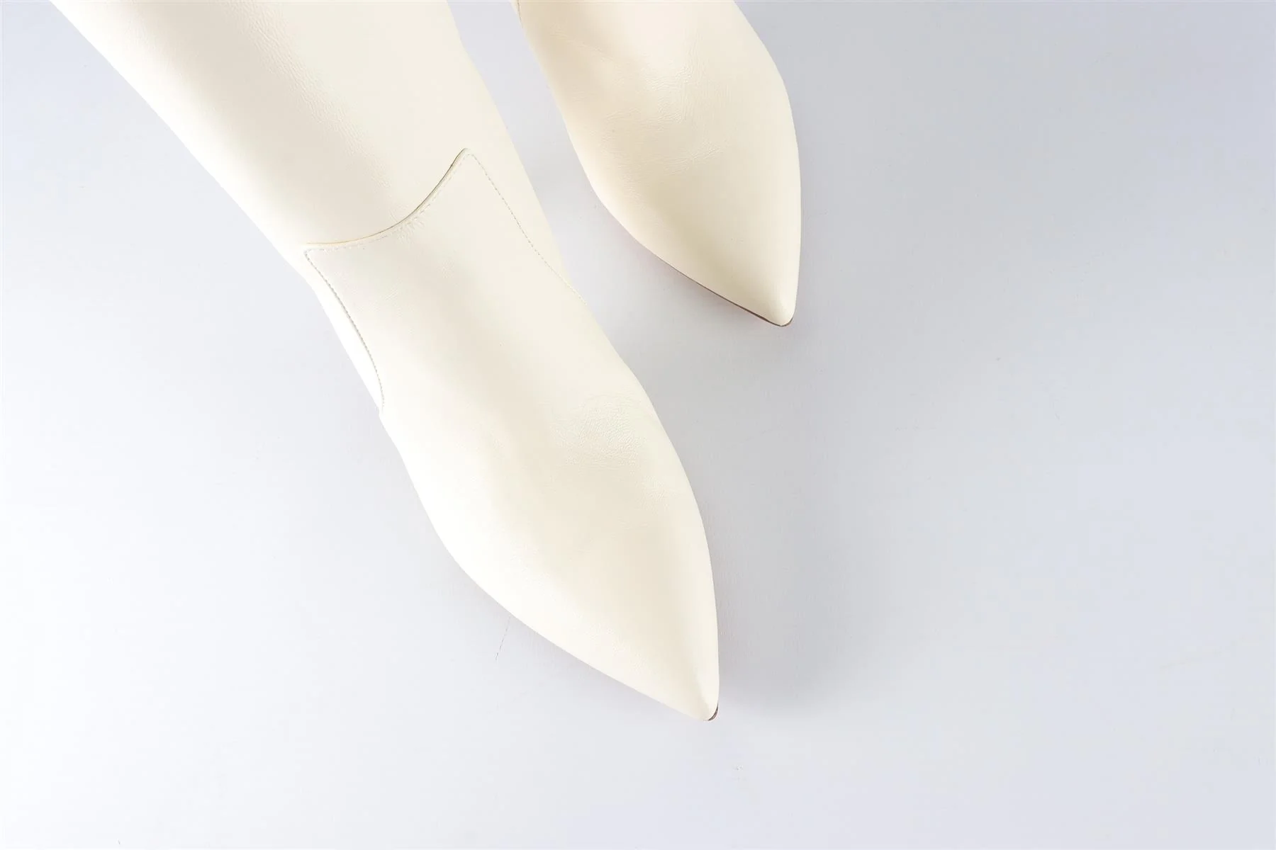 PARIS TEXAS WHITE LEATHER KNEE HIGH BOOTS EU 38.5 UK 5.5 US 8.5 - Image 4