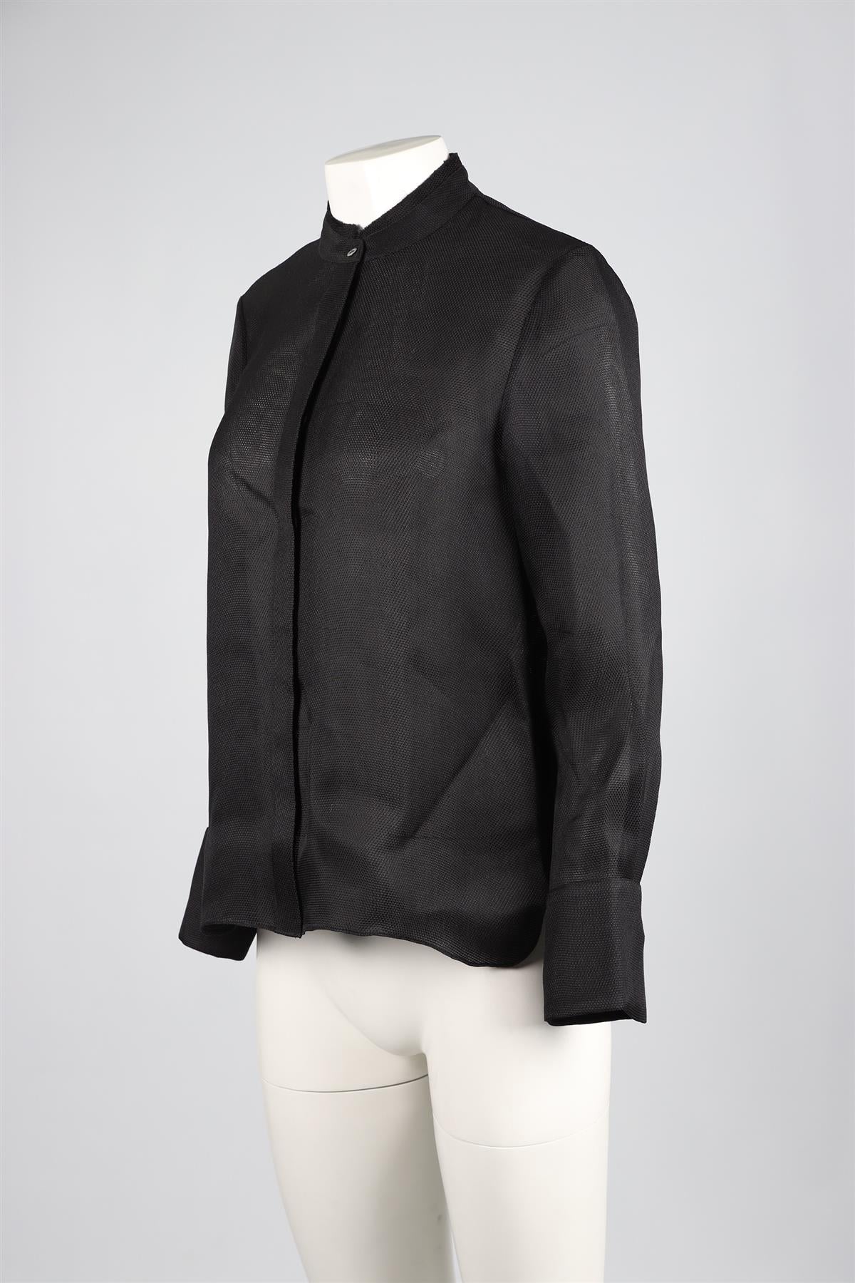 PARTOW BLACK SILK SHIRT US 2 UK 6 - Image 4