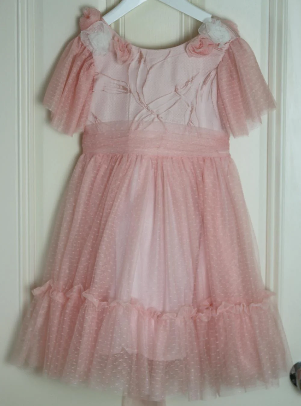 PATACHOU KIDS GIRLS FLORAL TULLE DRESS 6 YEARS - Image 2