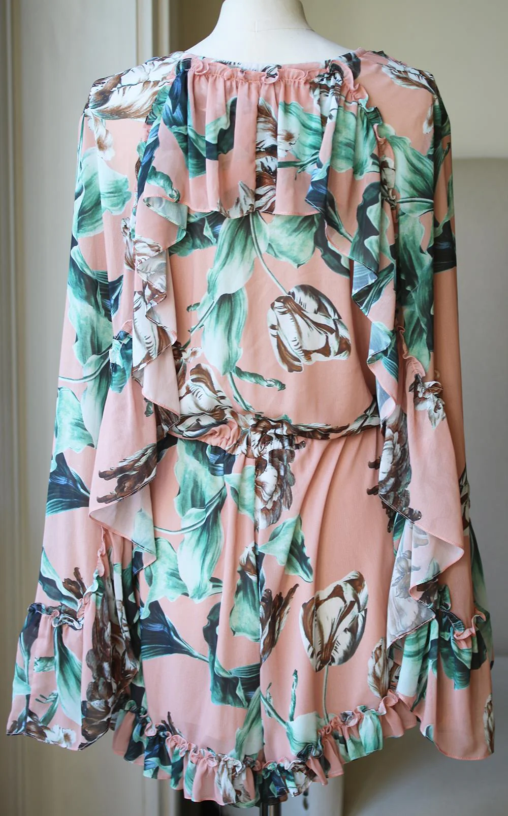 PATBO BOTANICA FLORAL PRINT RUFFLED PLAYSUIT UK 14 - Image 4