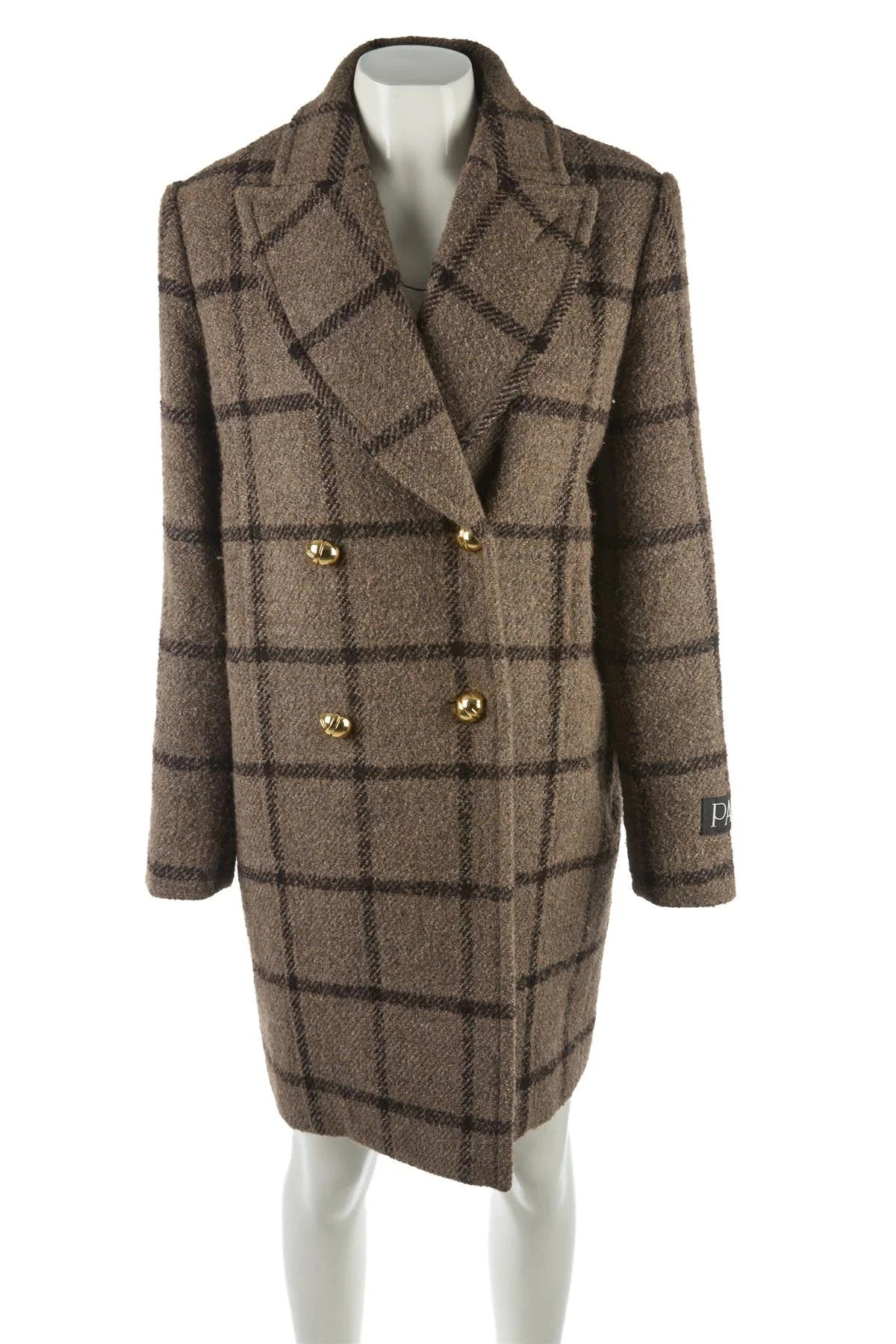 PATOU BROWN WOOL COAT FR 36 UK 8 - Image 2