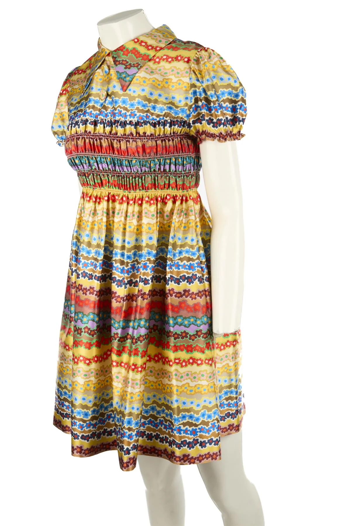 PAUL & JOE MULTI SILK MINI DRESS FR 40 UK 12 - Image 3