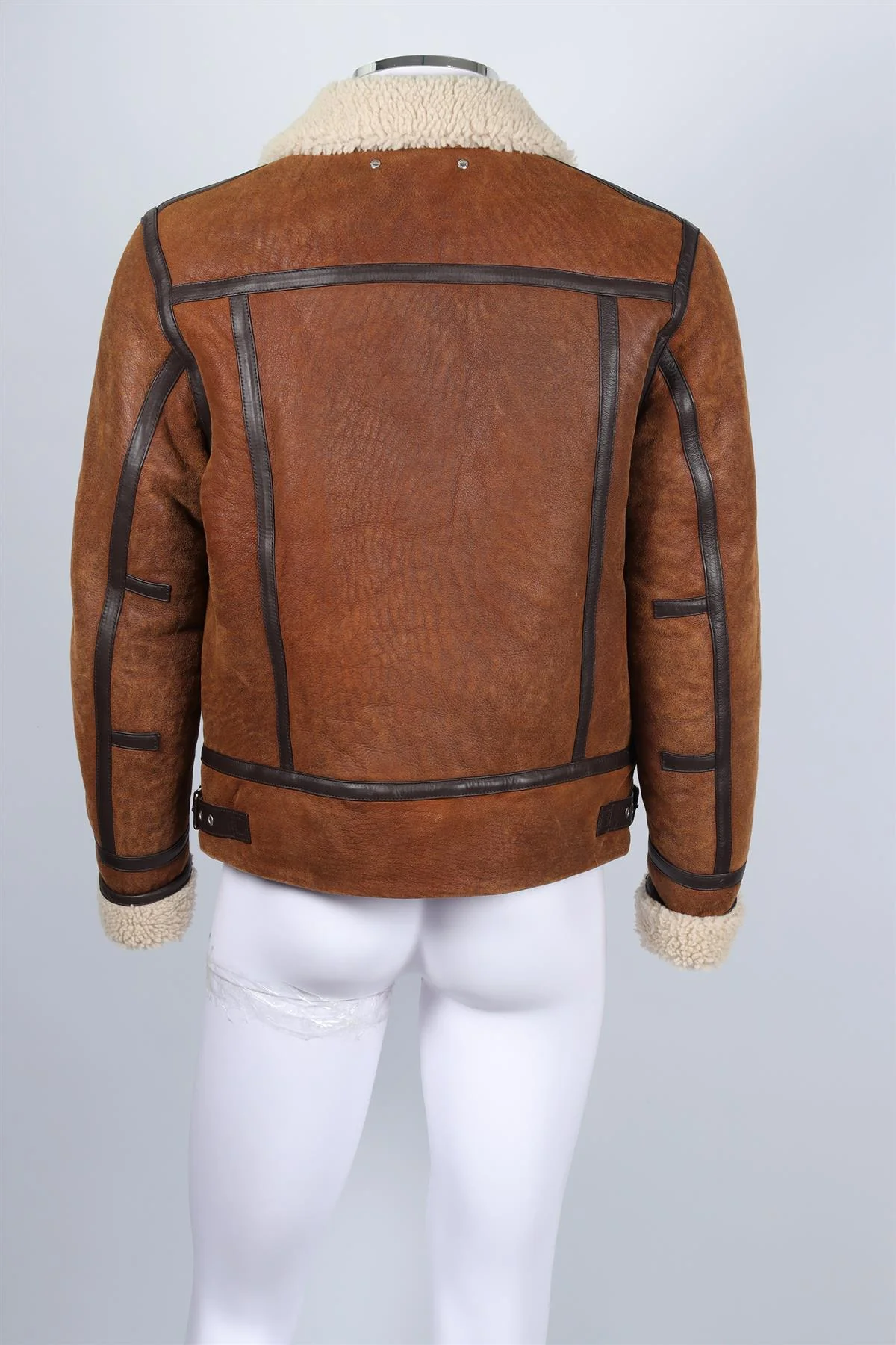 PAUL SMITH MEN'S BROWN SUEDE COAT MEDIUM - Image 4