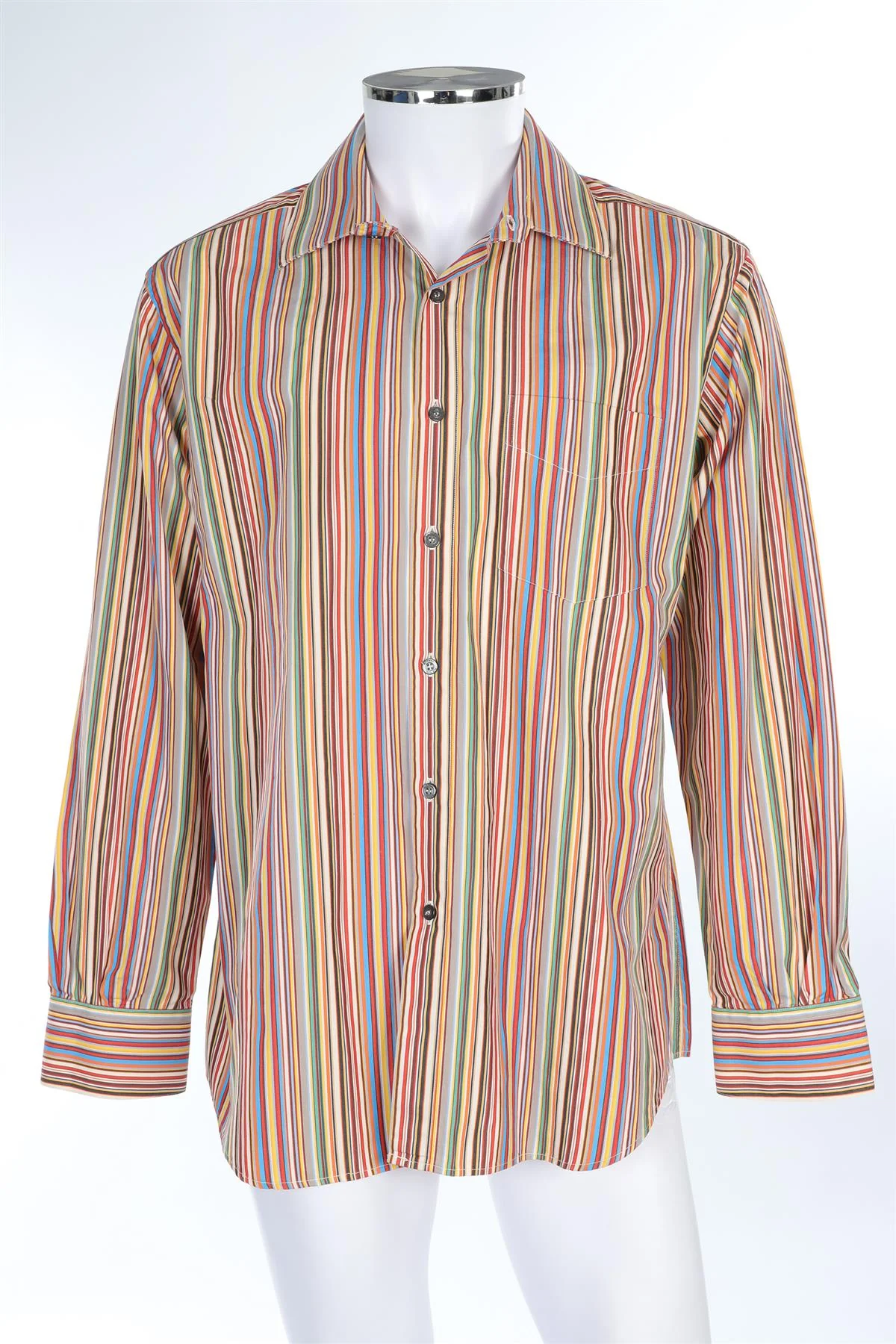 PAUL SMITH MULTI MEN'S COTTON SHIRT UK 17/43 - Image 2