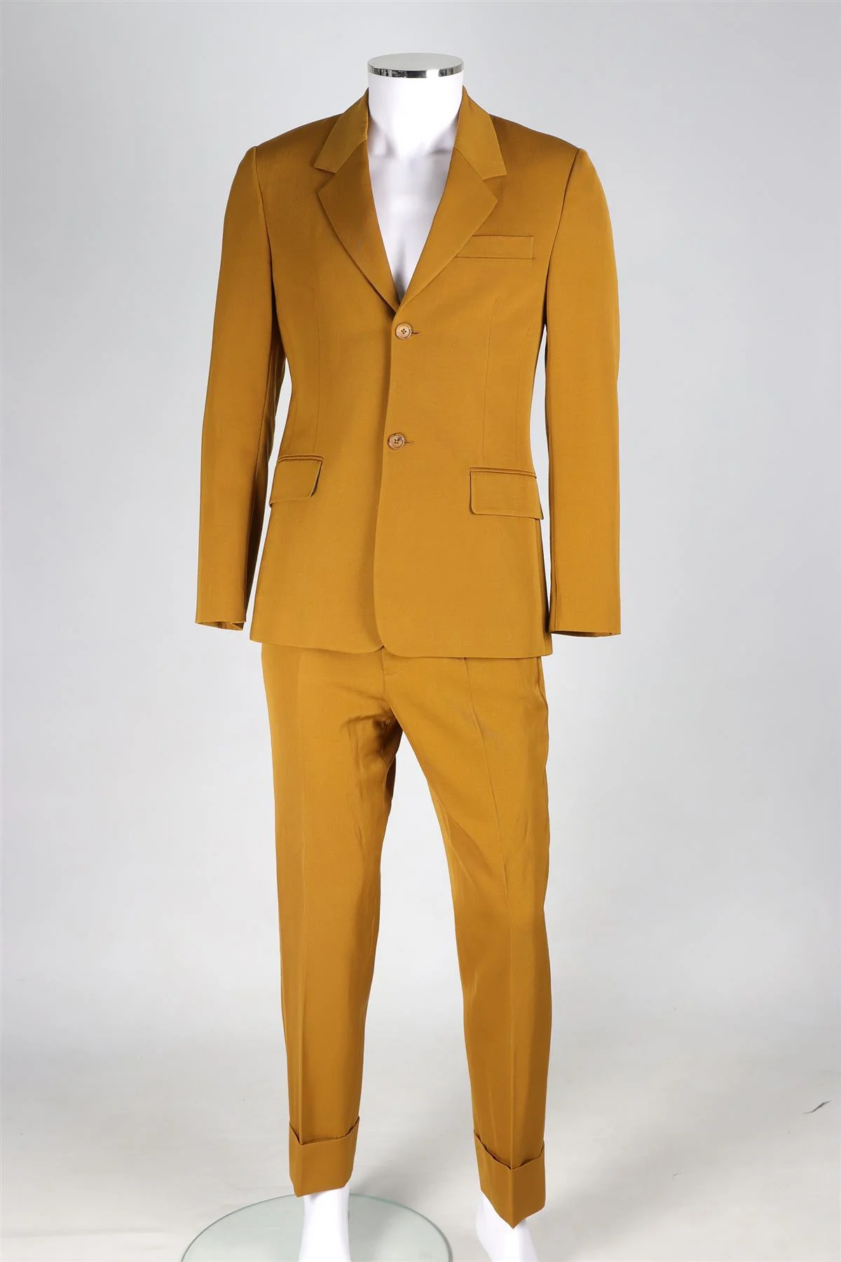 PAUL SMITH MUSTARD MEN'S WOOL TWO PIECE SUIT UK/US CHEST 36/W30 - Image 2
