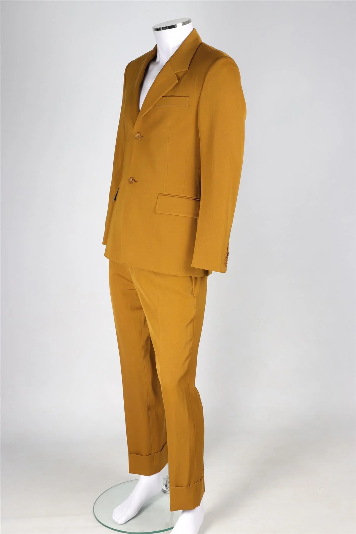 PAUL SMITH MUSTARD MEN'S WOOL TWO PIECE SUIT UK/US CHEST 36/W30 - Image 3
