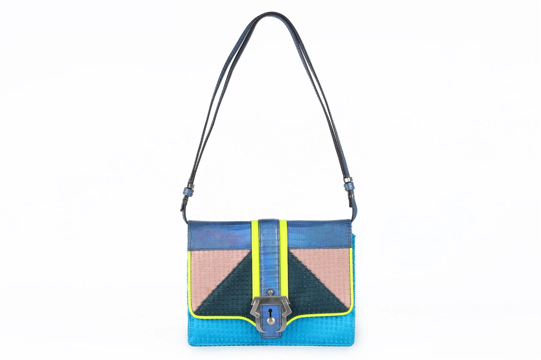PAULA CADEMATORI BLUE LEATHER BAG - Image 3