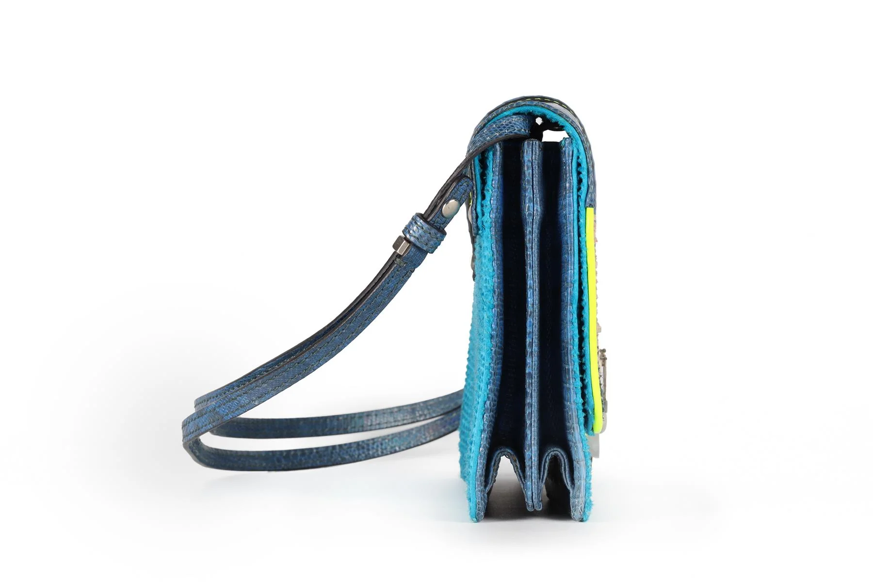 PAULA CADEMATORI BLUE LEATHER BAG - Image 6