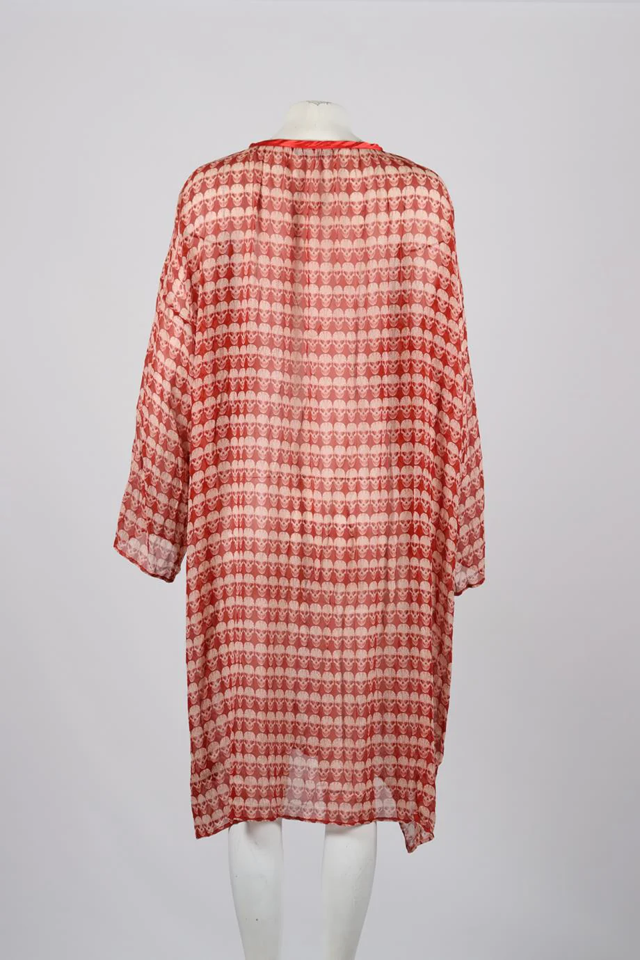 PAULA THOMAS FOR TW PRINTED SILK MIDI DRESS SMALL - Image 4